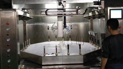 灯罩六等分四工位六轴智能喷漆设备 灯罩六等分四工位六轴智能喷漆设备