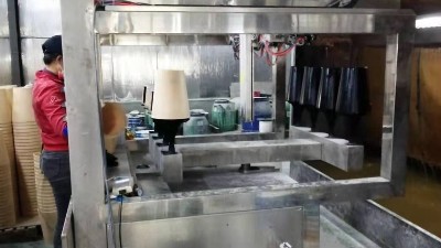 垃圾桶六轴四工位联动智能喷涂设备 垃圾桶六轴四工位联动智能喷涂设备