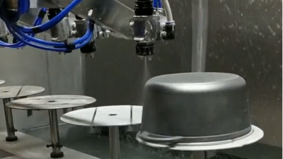 铸铁锅喷搪瓷自动喷漆设备 铸铁锅喷搪瓷自动喷漆设备