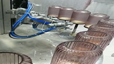 蜡烛杯转盘式智能喷漆设备 蜡烛杯转盘式智能喷漆设备