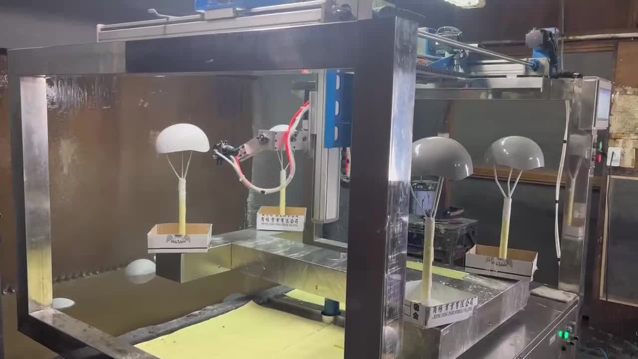 头盔外内壁专用二工位六轴喷漆设备 头盔外内壁专用二工位六轴喷漆设备